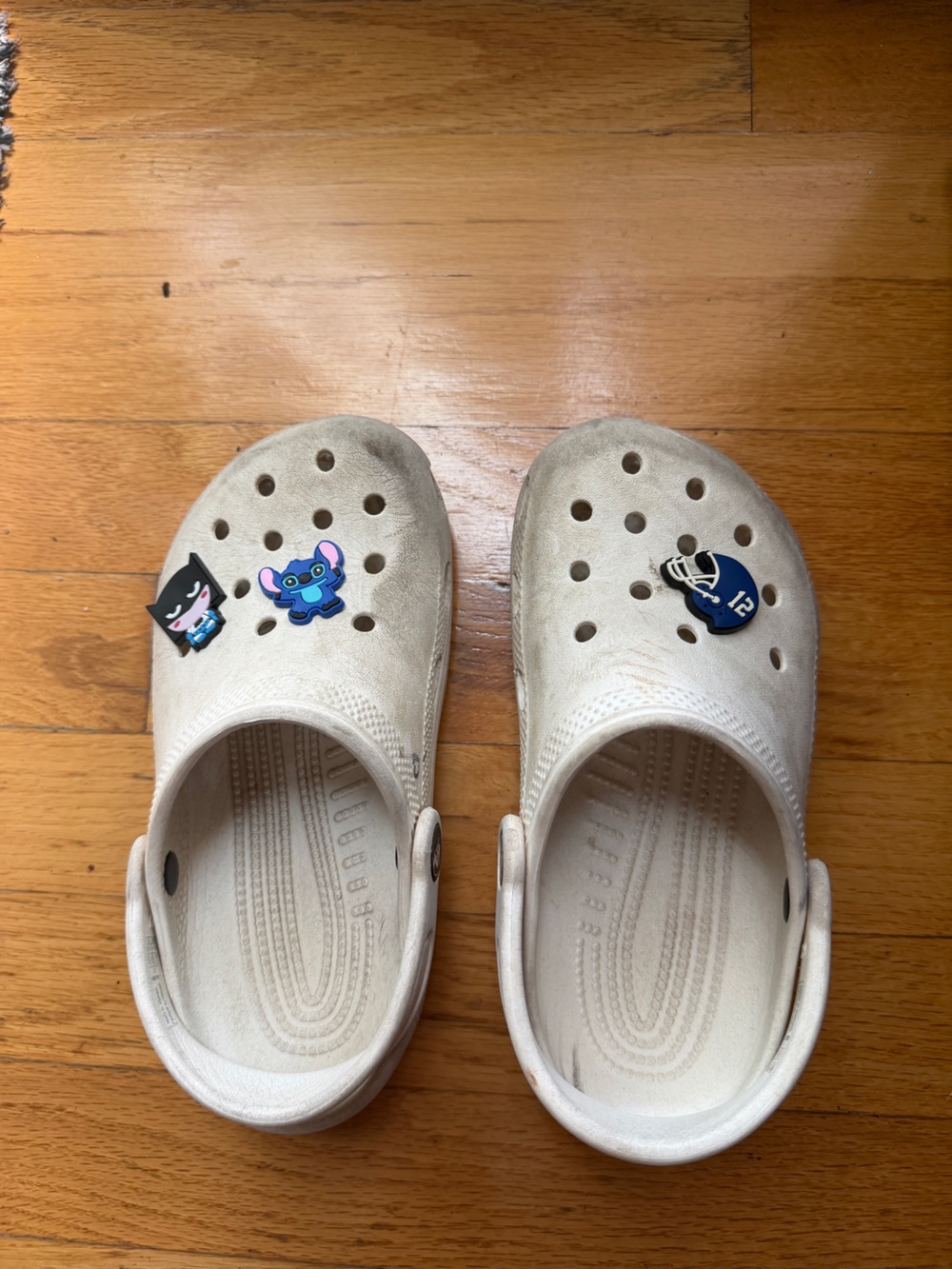 CROCS Kids Light Beige Clogs with Fun Charms